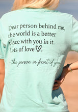 Load image into Gallery viewer, **ON SALE** RTS Dear Person Tee- Chalky Mint