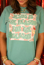 Load image into Gallery viewer, Jesus Is The Reason For The Season Checkered Retro Tee/Long Sleeve