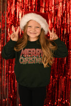 Load image into Gallery viewer, Merry Christmas Lights Faux Glitter Patch Mommy &amp; Me Sweatshirt