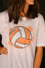 Load image into Gallery viewer, Orange Volleyball Splatter Tee