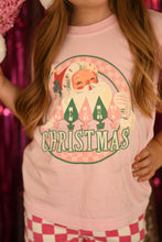 Load image into Gallery viewer, Merry Christmas Retro Santa Checkered Tee/ Long Sleeve