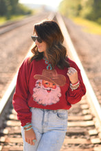 Load image into Gallery viewer, Cowboy Santa Antique Sweatshirt