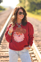 Load image into Gallery viewer, Cowboy Santa Antique Sweatshirt