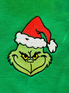 Grinch Head Embroidered Mommy & Me Sweatshirts