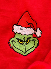 Load image into Gallery viewer, Grinch Head Embroidered Mommy &amp; Me Sweatshirts