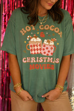 Load image into Gallery viewer, Hot Cocoa And Christmas Movies Tee