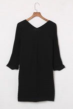 Load image into Gallery viewer, Black Ribbed Open Cardigan