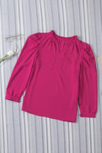 Load image into Gallery viewer, V Neck Bubble Sleeve Top