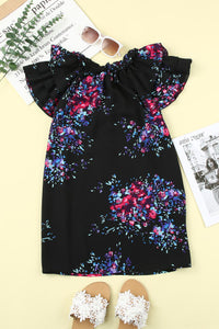 Black Butterfly Floral Top