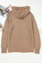 Load image into Gallery viewer, V Neck Ribbed Drop Shoulder Sweater