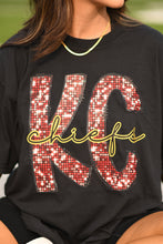 Load image into Gallery viewer, KC Chiefs Faux Sequin Tee