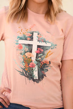 Load image into Gallery viewer, Floral Cross Tee