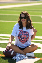 Load image into Gallery viewer, Orange And Navy Tiger Tee