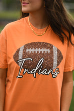 Load image into Gallery viewer, Custom Faux Glitter Football Tee