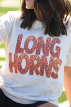 Load image into Gallery viewer, Longhorns Faux Sequins Tee