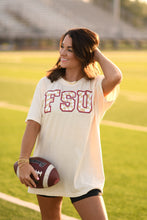 Load image into Gallery viewer, FSU Checkered Faux Patch Tee