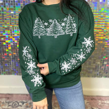 Load image into Gallery viewer, Christmas Snowflakes Graphic Crewneck