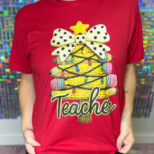 Load image into Gallery viewer, Christmas Teacher Yarn Graphic Tee