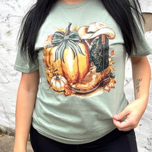 Load image into Gallery viewer, Pumpkin with Cowboy Boot Graphic Tee