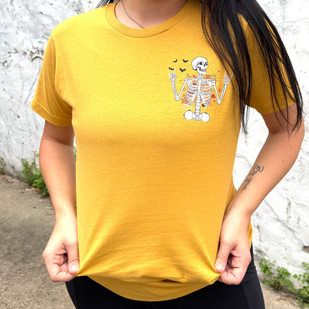 Fall Breeze Skeleton Graphic Tee
