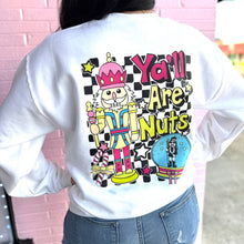 Load image into Gallery viewer, Yall Are Nuts Graphic Crewneck