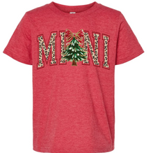 Load image into Gallery viewer, Leopard Mama/Mini Christmas Tree Graphic Tee *PINK FRIDAY*