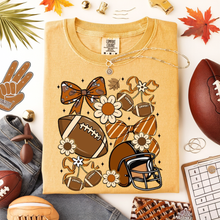 Load image into Gallery viewer, Floral Football Collage Graphic Tee