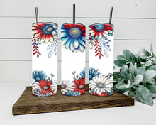 Load image into Gallery viewer, Patriotic Daises Tumbler