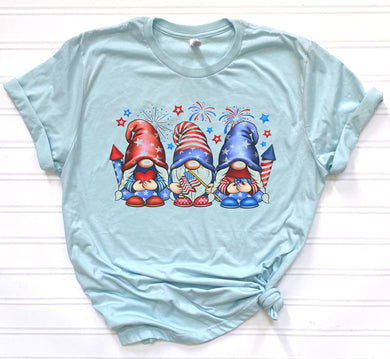 Patriotic 4th of July Gnomes Graphic Tee