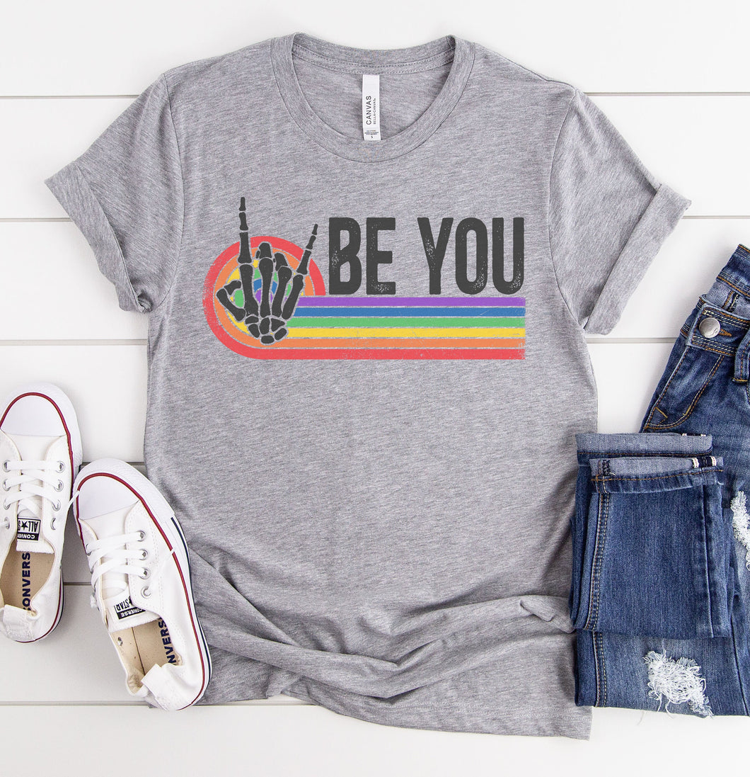 Be You Rainbow Graphic Tee