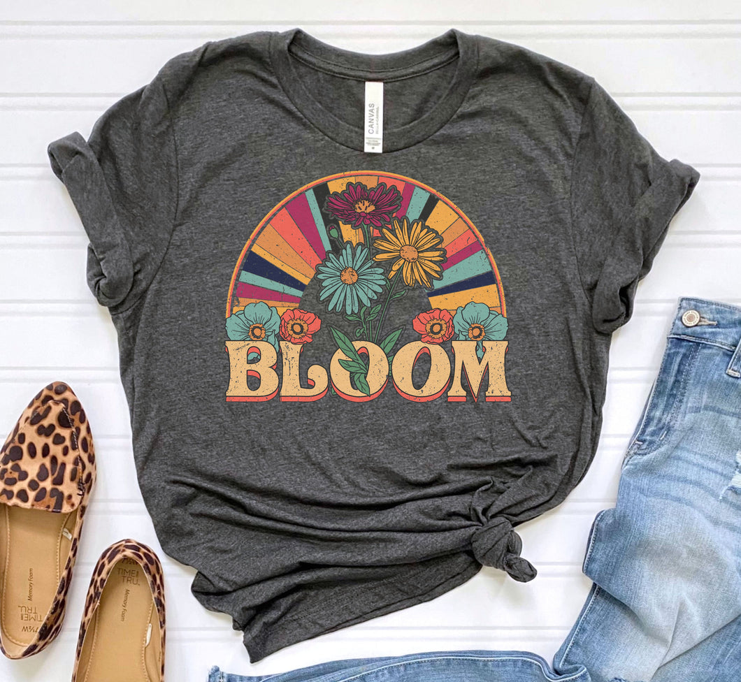Bloom Floral Sunset Graphic Tee