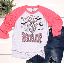 Load image into Gallery viewer, Boohaw Ghost Raglan Graphic Tee
