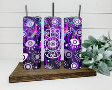 Load image into Gallery viewer, Purple Evil Eye Tumbler