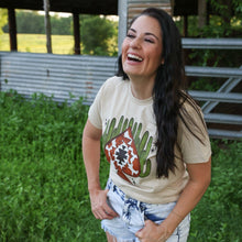 Load image into Gallery viewer, FestiviTees Women - Apparel - Shirts - T-Shirts Aztec Cowprint Spade Cactus Soft Graphic Tee
