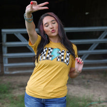 Load image into Gallery viewer, FestiviTees Women - Apparel - Shirts - T-Shirts Checkered Lightning MAMA Soft Graphic Tee