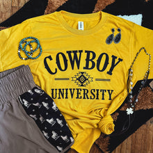 Load image into Gallery viewer, FestiviTees Women - Apparel - Shirts - T-Shirts Cowboy University Western Soft Graphic Tee