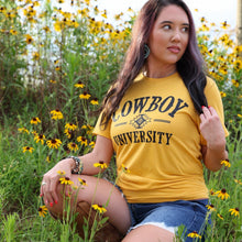 Load image into Gallery viewer, FestiviTees Women - Apparel - Shirts - T-Shirts Cowboy University Western Soft Graphic Tee
