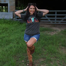 Load image into Gallery viewer, FestiviTees Women - Apparel - Shirts - T-Shirts Desert Skull Flame Mama Soft Graphic Tee