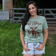 Load image into Gallery viewer, FestiviTees Women - Apparel - Shirts - T-Shirts He Owns the Cattle Psalm 50:10 Soft Graphic Tee