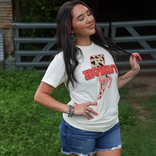 Load image into Gallery viewer, FestiviTees Women - Apparel - Shirts - T-Shirts Howdy Honey Lightning Bolt Soft Graphic Tee