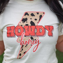 Load image into Gallery viewer, FestiviTees Women - Apparel - Shirts - T-Shirts Howdy Honey Lightning Bolt Soft Graphic Tee