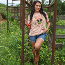 Load image into Gallery viewer, FestiviTees Women - Apparel - Shirts - T-Shirts Let’s Go Girls Alien Cowgirl Soft Graphic Tee