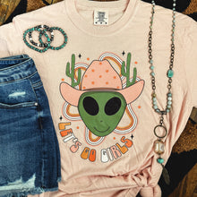 Load image into Gallery viewer, FestiviTees Women - Apparel - Shirts - T-Shirts Let’s Go Girls Alien Cowgirl Soft Graphic Tee