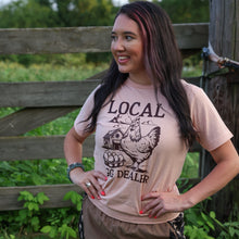 Load image into Gallery viewer, FestiviTees Women - Apparel - Shirts - T-Shirts Local Egg Dealer Farm Soft Graphic Tee