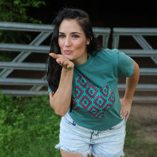 Load image into Gallery viewer, FestiviTees Women - Apparel - Shirts - T-Shirts Pink Aztec Texas Soft Graphic Tee