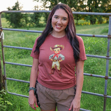 Load image into Gallery viewer, FestiviTees Women - Apparel - Shirts - T-Shirts Retro Cowboy Kid Soft Graphic Tee