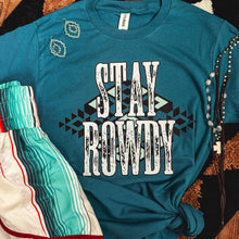 Load image into Gallery viewer, FestiviTees Women - Apparel - Shirts - T-Shirts Stay Rowdy Aztec Soft Graphic Tee
