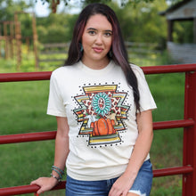 Load image into Gallery viewer, FestiviTees Women - Apparel - Shirts - T-Shirts Western Pumpkin Aztec Soft Graphic Tee Soft Graphic Tee
