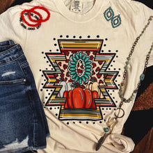 Load image into Gallery viewer, FestiviTees Women - Apparel - Shirts - T-Shirts Western Pumpkin Aztec Soft Graphic Tee Soft Graphic Tee