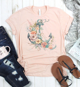 Floral Anchor Graphic Tee